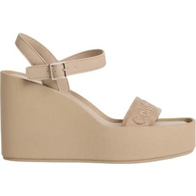 Resim Calvin Klein WEDGE 70 SNDL WEBBIN Kahverengi Kadın Sandalet 