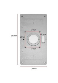Resim Pazly Alüminyum Yönlendirici Tabla Plakası - 4 Halkalı Ahşap İşleme Masaları İçin 