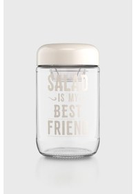 Resim Renga Vega Sos Hazneli 660 Ml Cam Salata Kavanozu 192011 Bej Bej 