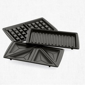 Resim 3'ü 1 Arada Siyah Tost Makinesi, Şık ve Kullanışlı Tasarım 