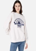 Resim Comfort Fit Kadın Baskılı Beyaz Sweatshirt Colin's