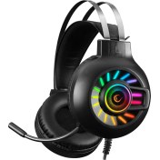 Resim Rampage RM-K44 ZENGIBAR Siyah 7.1 Surround RGB Işık Efekti Mikrofonlu Oyuncu Kulaklığı 
