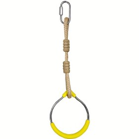 Resim Canlı Sarı ve Turuncu Maymun Bar Eğlence Halkası - İç/Dış Mekan Bahçe Tırmanma Çerçevesi Askısı, Dayanıklı PP Malzeme, Fitness ve Oyun Ekipmanları Kurulumu için Pürüzsüz Yüzey, Oyun Seti Aksesuarı | Eğlenceli Tasarım | Toz Kaplı Kaplama 