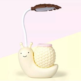 Resim Genel Markalar Sevimli Salyangoz Tasarımlı Kalemlik Led Masa Lamba 