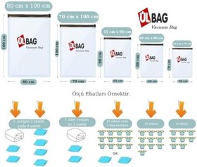 Resim Vakumlu Saklama Hurç 3’lü Set(1 AD. XL + 1 AD. XXL + 1 AD. JUMBO) Yastık ve Yorgan Hurcu BAZA ALTI UYGUN 