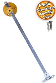 Resim Badem10 Düşer Kapak Makası Frenli Dolap Çekmece Metal 25 Cm Sessiz Açma Kapama Amortisör Piston Açık Kahve 