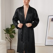 Resim Yeni Erkek Uzun Kollu Robe - Premium Baskılı Tasarım 