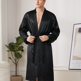 Resim Yeni Erkek Uzun Kollu Robe - Premium Baskılı Tasarım 
