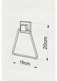 Resim Tekno-Tel EF233 Easyfıx Yapıskanlı Üçgen Havluluk Mat Siyah 