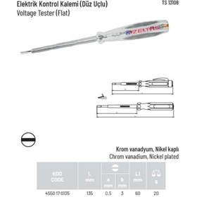 Resim HALL BREATHE Düz Uçlu Elektrik Kontrol Kalemi 135 mm, Pratik ve Güvenilir Çözüm 