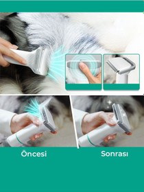 Resim İNSE P20 Evcil Hayvan Bakım Seti Kedi ve Köpek Tıraş Makinesı - Vakumlu Tarama ve Temizleme Seti 