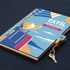 Resim Tatil Günlüğü Kişiye Özel Kilitli Defter 