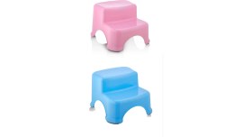 Resim Follow Me Jolly Katlı Çocuk Basamağı (2'li Pembe - Mavi) 