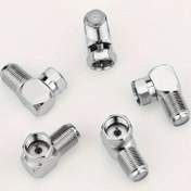 Resim 5Gudyir Sağ Açılı Koaksiyel Başlık Seti, 90 Derece F Tipi Erkekten Dişi Çeviren Adaptör, Naylon Yal 