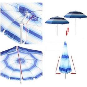 Resim 200 Cm Eğilebilen Plaj Şemsiyesi Polyester Ayarlı 