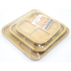 Resim 3'lü Ahşap Kahvaltı Çerez ve Meyve Sunum Tabağı 