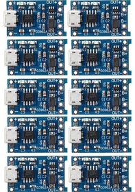 Resim Topshop1 10 Adet Tp4056 Micro Usb 18650 Şarj Modülü 1a Koruma Bms 