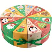 Resim 12/24 Adet Noel DIY Geri Sayım Takvimi Hediye Kutusu, Üçgen Tasarımlı Şekerleme Paketi ve Parti Dekorasyonu için Benzersiz Pasta Şeklinde Montaj – Bayramlık Süslemeli Kağız Kap, Çocuklar Yetişkinler & Gençler için Uygun Temalar - Mükemmel hediye ya da Masa Sergisi (Noël, Yeni Yıl, Sevgililer Günü, Nikah, Bebek Duşu, Doğum günü) 