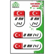 Resim Kan Grubu I 0 Rh + Beyaz Dörtlü Damla Etiket Çok Renkli 