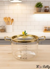 Resim Miss Betty Linda Cam Tencere 4,5 Lt Beyaz 