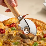 Resim 1 Adet Ergonomik Ahşap Saplı Paslanmaz Çelik Pizza Kesici - Pizzayı, Ekmek ve Quiche'leri Kolayca Dilimleme için Pürüzsüz Bıçaklar - Dayanıklı Mutfak Aleti Ev ve Profesyonel Kullanım İçin, Şık Tasarım, Hassas Kesim, Yemek Hazırlama, Aşçı Tutkunları 