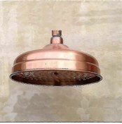 Resim Altın Yüksek Basınçlı Yağmur Duş Başlığı 20 Cm Açı Kontrolü İle Ayarlanabilir Bakır Duş Başlığı 