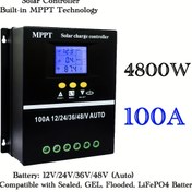 Resim Çift USB Portlu Yüksek Güçlü Güneş Şarj Kontrol Cihazı - 60A/100A, 12V-48V Bataryaları Destekler, Kurşun-Asit & Lityum için LCD Ekran, PV Sistemleri için İdeal 