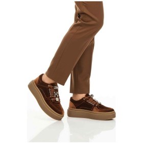 Resim Guja Kahve Nubuk Bağcıklı Yüksek Taban Kadın Sneaker 25K475 Z 