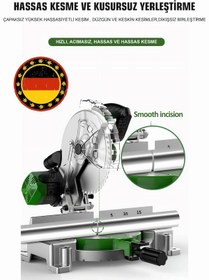 Resim BÖHRER 255 MM Profesyonel Ve Ev Kullanımı İçin 45 Açılı Parke Ahşap Kesme Elektikli Gönye Kesme Makineleri 