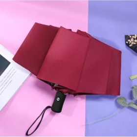 Resim Bordo Tam Otomatik Rüzgara Dayanıklı Erkek Şemsiyesi Bordo 