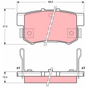 Resim Trw Gdb3191 - Arka Balata Cıvıc 1.8 İ-vtec 12 Accord 2.0i 98-03 