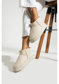 Resim Hugg Kalın Taban İçi Yünlü Bilekte Kısa Kadın Bot 001 