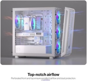 Resim Endorfy Arx 700 White ARGB Mesh Temperli Cam USB 3.2 Mid Tower ATX Gaming Kasa 