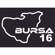 Resim Birim Matbaa BURSA ŞEHİR HARİTA OTO YAPIŞKAN ETİKET(12X20CM) 
