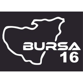 Resim Birim Matbaa BURSA ŞEHİR HARİTA OTO YAPIŞKAN ETİKET(12X20CM) 