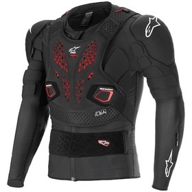 Resim Alpinestars Bionic Pro V3 Plasma Body Armor Tam Gövde Koruma Siyah Kırmızı Beyaz 