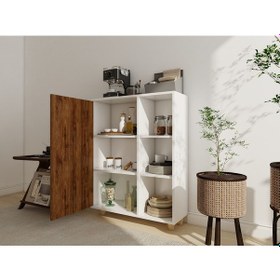 Resim Çok Amaçlı Kitaplık Beyaz-amalfi 