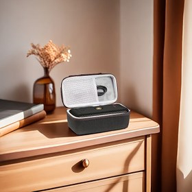 Resim Taşınabilir Elektronik Cihaz Depolama Kılavuzu - Şok Düşme, Ses Yalıtım Tasarımı, Dayanıklı Siyah Medya Organizatör Çantası ile Fermuar, Montaj Gerektirmez 