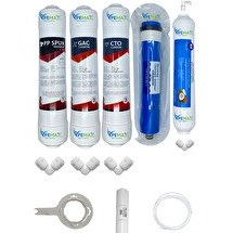 Resim Pemax Water Solutions Kapalı Kasa Su Arıtma Cihazlarına Ecomax 5'li reVerse osmosis Mebran Mineralli Tatlandırıcı 