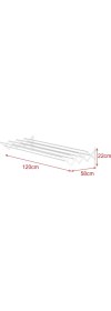 Resim Ayz Akordiyon 120cm 9 Gözlü Metal Çamaşır Kurutmalık Askı Duvara Monte Katlanabilir Beyaz 