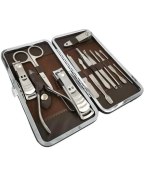 Resim Mey İthalat Çantalı Manikür Pensi Profesyonel ve Manikür Pedikür Seti 13 Parça Tırnak Eti Itici ve Cımbı 