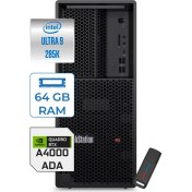 Resim Lenovo Thinkstation P3 Tower Gen 2 Intel Vpro Core Ultra 9 285K 64GB Ddr5 512GB SSD 20GB/RTX4000 Windows 11 Pro Masaüstü Iş Istasyonu 30HT004JTRP21 + Zettausb 