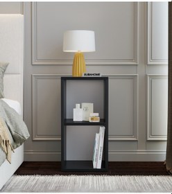 Resim 30 Cm Mdf Modern Siyah Komodin Çok Amaçlı Yan Sehpa 