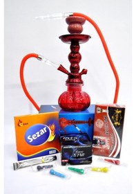 Resim Full Aksesuarlı Tam Takım Küçük Boy Nargile 