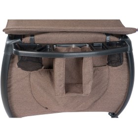 Resim Maccon Prime Alüminyum Kasa Park Yatak Sallanır Cibinlikli Oyun Parkı Beşik 70X110 Cm - Gri 