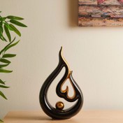 Resim Sera Bianco Dekoratif Gold Detaylı Modern Biblo - Siyah 