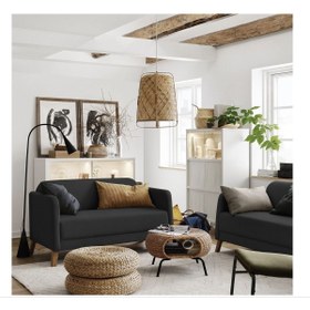 Resim IKEA LINANÄS 2'li kanepe, vissle koyu gri KENTSOYLU 