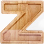 Resim Hfambition Ahşap Harf Kumbarası - Şeffaf Akrilik Kapaklı, İsim Sticker Hediyeli, 26 Harf Seçeneği 