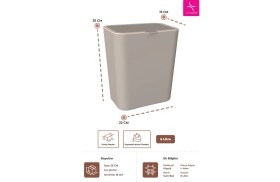 Resim Primanova Flip Banyo Mutfak Tezgah Üstü Çöp Kovası - Kum Beji 