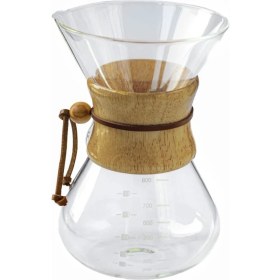 Resim Ahşap Tutacaklı Chemex 800 Ml, Şık ve Kullanışlı Kahve Demleme Aracı 